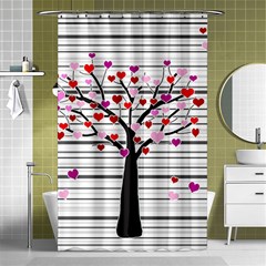 Love Tree Shower Curtain 48  X 72  (small)  by Valentinaart