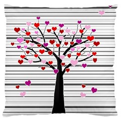 Love Tree Large Cushion Case (one Side) by Valentinaart