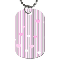 Pink Love Dog Tag (one Side)