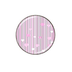 Pink Love Hat Clip Ball Marker by Valentinaart