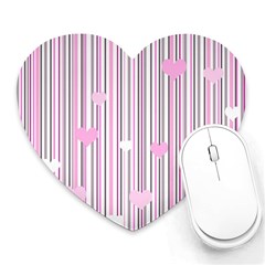 Pink Love Heart Mousepads by Valentinaart