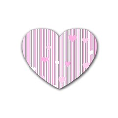 Pink Love Heart Coaster (4 Pack) 