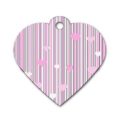 Pink Love Dog Tag Heart (two Sides) by Valentinaart