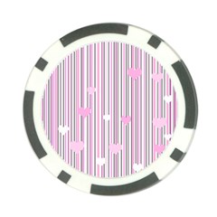 Pink Love Poker Chip Card Guard (10 Pack) by Valentinaart