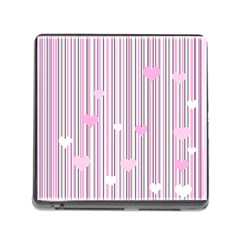 Pink Love Memory Card Reader (square) by Valentinaart