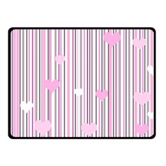 Pink Love Fleece Blanket (small) by Valentinaart