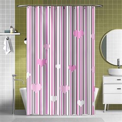 Pink Love Shower Curtain 48  X 72  (small) 