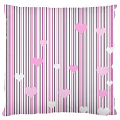 Pink Love Large Cushion Case (one Side)