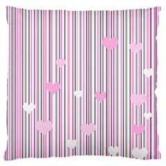 Pink Love Large Flano Cushion Case (two Sides)