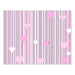 Pink Love Double Sided Flano Blanket (large) 