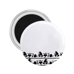 Simple Black And White Design 2 25  Magnets