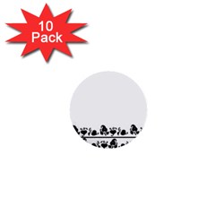 Simple Black And White Design 1  Mini Buttons (10 Pack) 