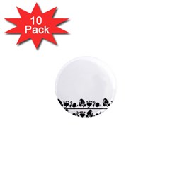 Simple Black And White Design 1  Mini Magnet (10 Pack) 