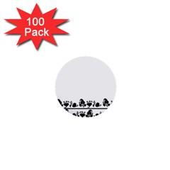 Simple Black And White Design 1  Mini Buttons (100 Pack) 