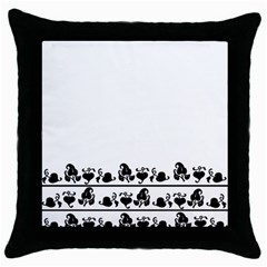 Simple Black And White Design Throw Pillow Case (black)