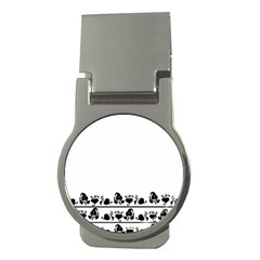 Simple Black And White Design Money Clips (round) 