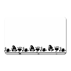 Simple Black And White Design Magnet (rectangular)