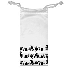 Simple Black And White Design Jewelry Bag