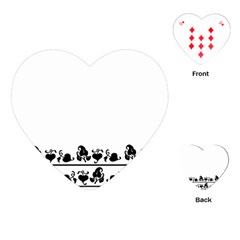 Simple Black And White Design Playing Cards (heart) 