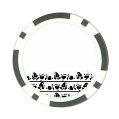 Simple Black And White Design Poker Chip Card Guard