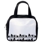 Simple black and white design Classic Handbags (One Side) Front