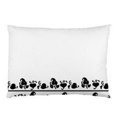 Simple Black And White Design Pillow Case by Valentinaart