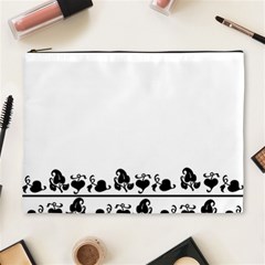 Simple Black And White Design Cosmetic Bag (xl) by Valentinaart