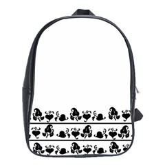 Simple Black And White Design School Bags(large) 