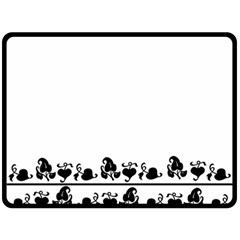 Simple Black And White Design Fleece Blanket (large) 