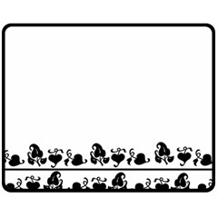 Simple Black And White Design Fleece Blanket (medium) 