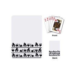 Simple Black And White Design Playing Cards (mini)  by Valentinaart