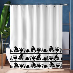 Simple Black And White Design Shower Curtain 60  X 72  (medium)  by Valentinaart