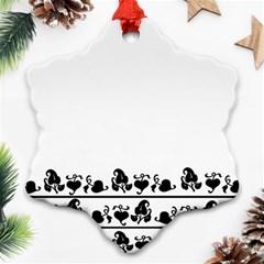 Simple Black And White Design Ornament (snowflake)