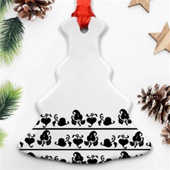 Simple Black And White Design Ornament (christmas Tree) 