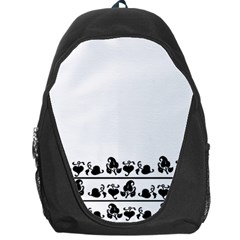 Simple Black And White Design Backpack Bag