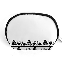 Simple Black And White Design Accessory Pouches (medium) 