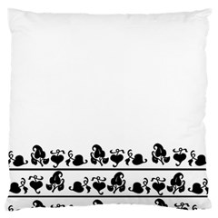 Simple Black And White Design Standard Flano Cushion Case (two Sides)