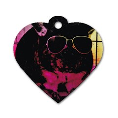 Maggie Chinchillin Version 2 Dog Tag Heart (two Sides) by tigflea