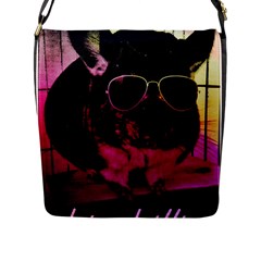 Maggie Chinchillin Version 2 Flap Messenger Bag (l) 