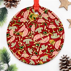 Pizza Pattern Ornament (round)