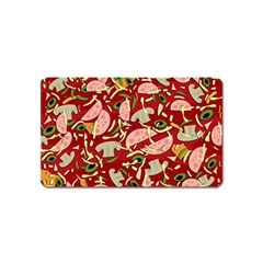 Pizza Pattern Magnet (name Card) by Valentinaart