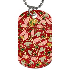 Pizza Pattern Dog Tag (one Side) by Valentinaart