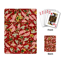 Pizza Pattern Playing Card by Valentinaart