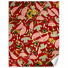 Pizza Pattern Canvas 12  X 16   by Valentinaart