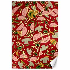 Pizza Pattern Canvas 12  X 18  