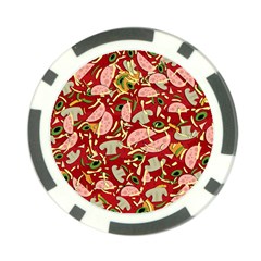 Pizza Pattern Poker Chip Card Guard by Valentinaart