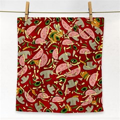 Pizza Pattern Face Towel by Valentinaart