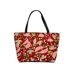 Pizza Pattern Shoulder Handbags by Valentinaart