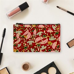 Pizza Pattern Cosmetic Bag (small)  by Valentinaart