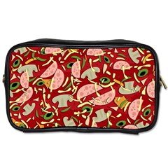 Pizza Pattern Toiletries Bags by Valentinaart